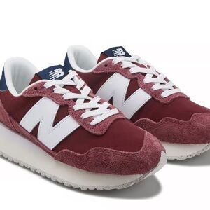 New burgundy retro sneakers